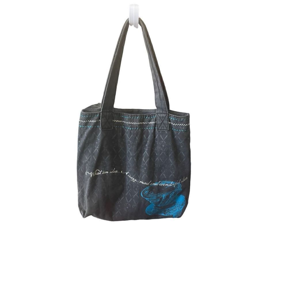 Harry Pottery Canvas Tote Bag Gray Blue - Picture 2 of 3